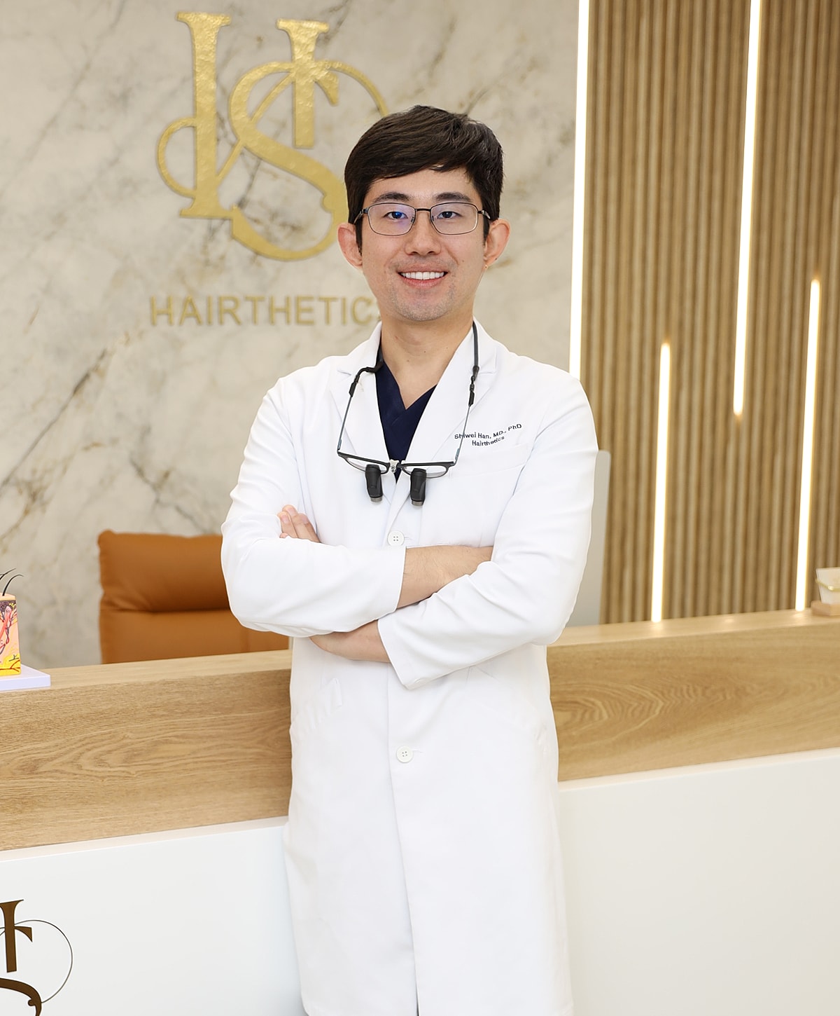 Medical professional in clinic setting.